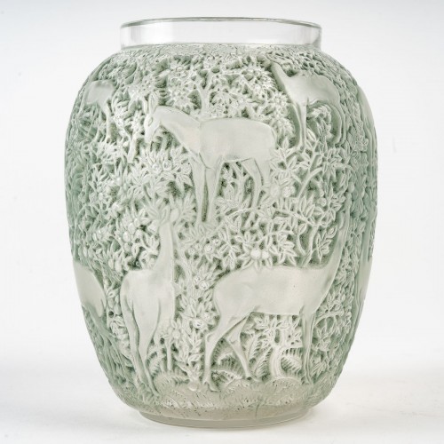 1931 René Lalique - Vase Biches - Verrerie, Cristallerie Style Art Déco