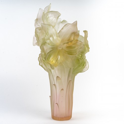 Antiquités - Daum France - Vase Magnum Amaryllis - Edition Limitée Numérotée