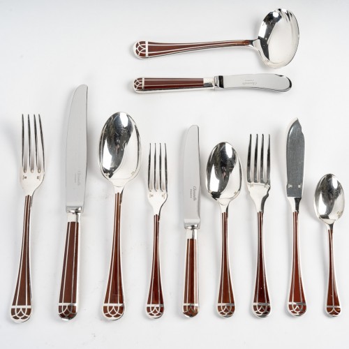 Antique Silver  - Christofle - 56 Pieces Cutlery set Talisman