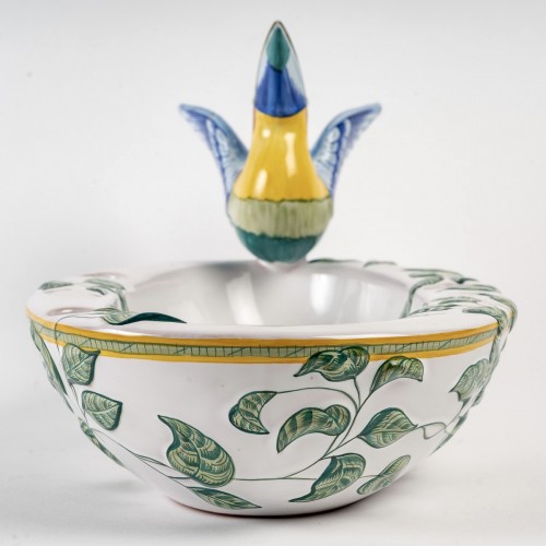 Céramiques, Porcelaines  - Hermès Maison & Moustiers - Jardinière coupe toucans