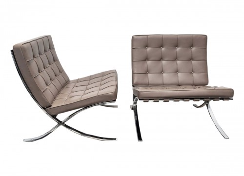 Ludwig Mies Van Der Rohe - Knoll International - Paire de chauffeuses Barcelona