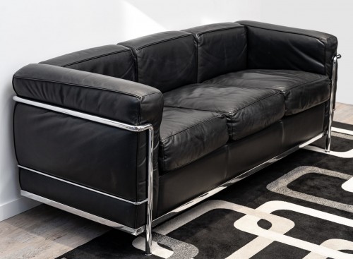Le Corbusier, Perriand, Jeanneret - Cassina - Lc2 Armchair Black Leather - Seating Style Art Déco