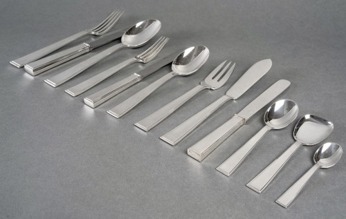 Tetard Frères - Ménagère Art Déco de 154 Pièces en argent massif - Argenterie et Arts de la table Style Art Déco