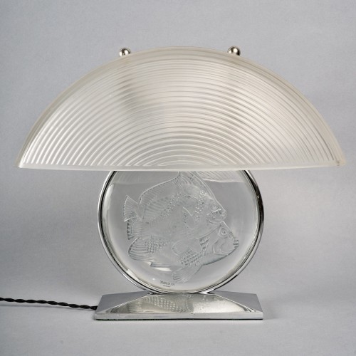 XXe siècle - 1931 René Lalique - Lampe Poissons