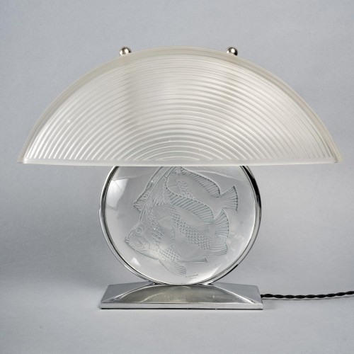 Antiquités - 1931 René Lalique - Lampe Poissons