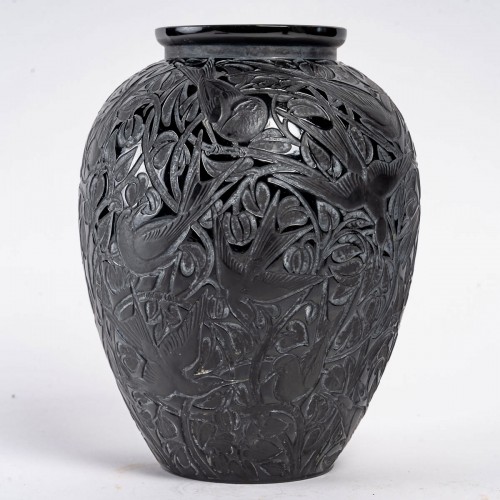 Verrerie, Cristallerie  - 1923 René Lalique - Vase Martin Pêcheurs