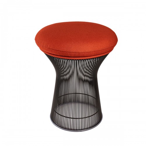 Warren Platner - Knoll International - Tabouret Kvadrat Tonus rouge structure métal bronze