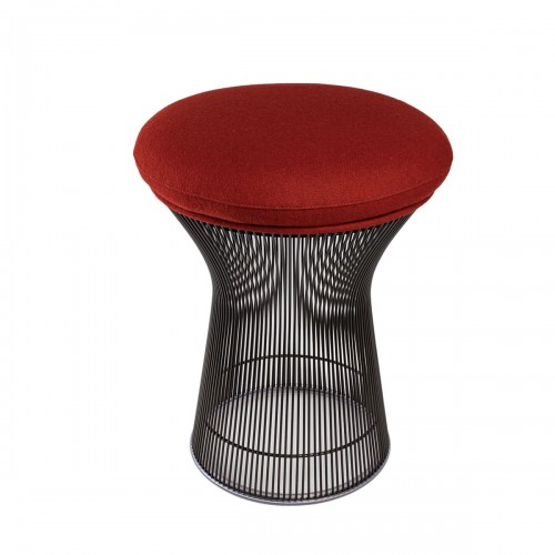 Warren Platner - Knoll International - Tabouret Kvadrat Tonus bordeaux structure métal bronze