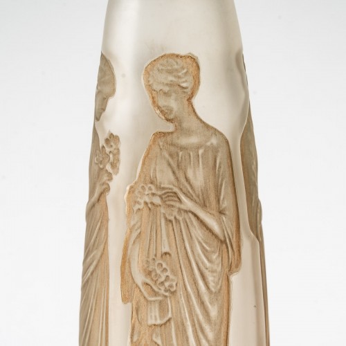Verrerie, Cristallerie  - 1910 René Lalique - Flacon Ambre Antique Verre Pour Coty