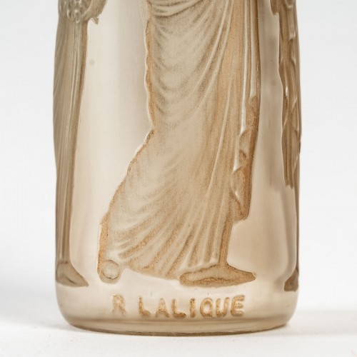 XXe siècle - 1910 René Lalique - Flacon Ambre Antique Verre Pour Coty