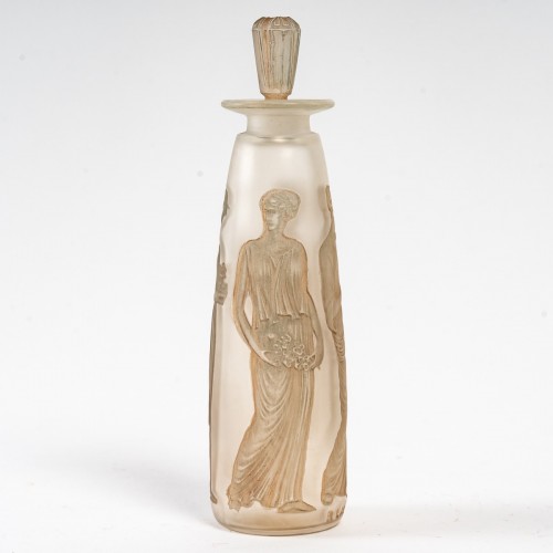 1910 René Lalique - Flacon Ambre Antique Verre Pour Coty - Art Déco