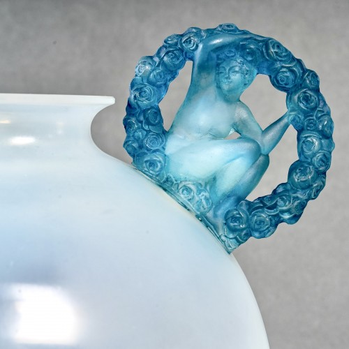 1926 René Lalique - Vase Ronsard - Verrerie, Cristallerie Style Art Déco