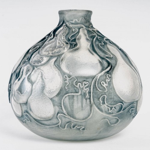 1914 René Lalique - Vase Courges - Verrerie, Cristallerie Style Art Déco