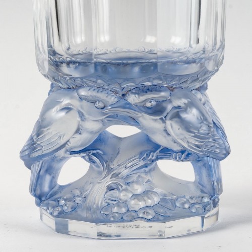 1931 René Lalique - Vase Merles - Glass & Crystal Style Art Déco