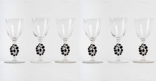 XXe siècle - 1924 René Lalique - Six verres Thionville