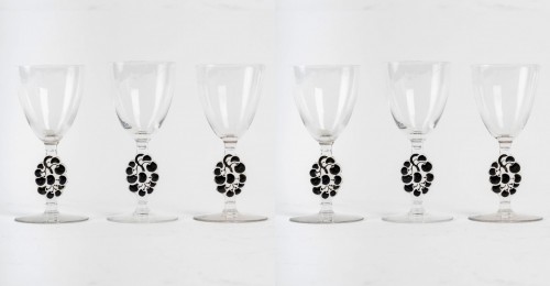 20th century - 1924 René Lalique - 6 Thionville Glasses