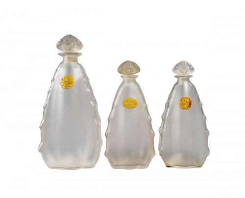 1912 René Lalique - Three Perfume Bottle l'Origan For Coty