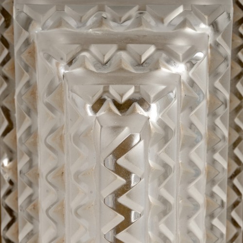 Antiquités - 1935 René Lalique - Paire d'appliques Art Déco "Normandie"  montées en lampes