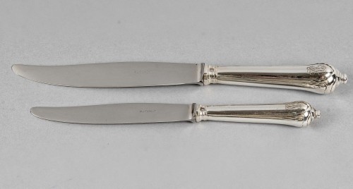  - Puiforcat - 116 Pieces Cutlery Flatware Set Noailles Sterling Silver