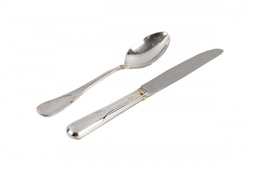 Cartier - La Maison Du Prince 10 Spoons and Knives Silver Plated