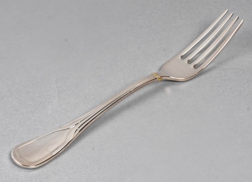 Cartier La Maison du Prince - 18 Starter Dessert Forks Silver Plated In Box - 