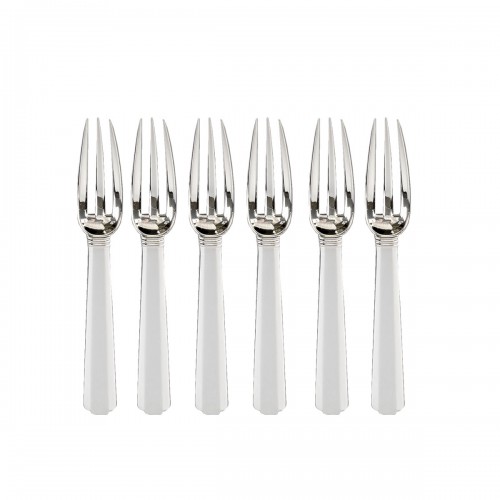 1924 Jean Puiforcat - Set Of 6 Bayonne Table Forks