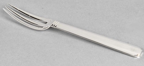Antique Silver  - 1924 Jean Puiforcat - Set Of 6 Bayonne Table Forks