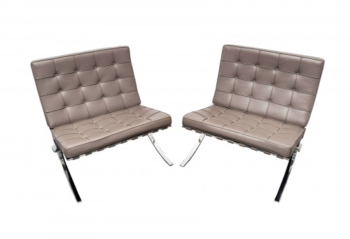 Ludwig Mies Van Der Rohe Knoll International Pair Of Barcelona low chairs