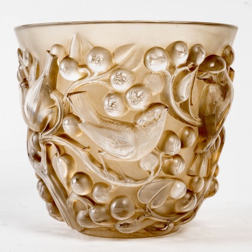1927 René Lalique - Vase "Avallon" - Verrerie, Cristallerie Style Art Déco