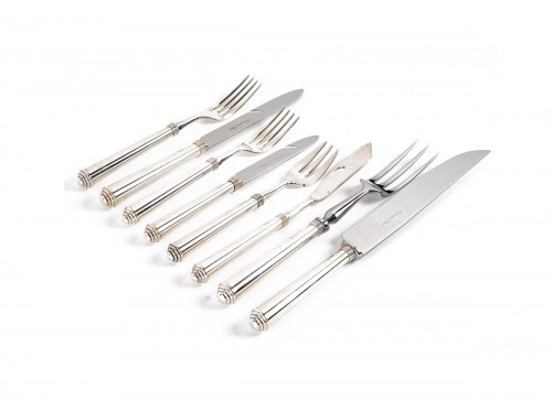 Christian Dior - Cutlery Flatware Set Rond Point Plated Silver - 84 Pieces