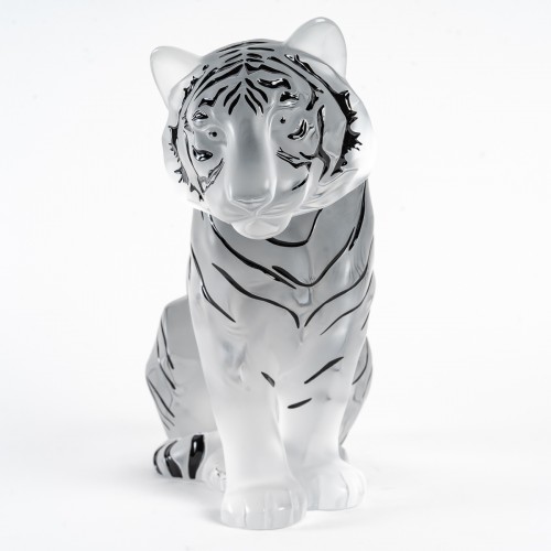 Lalique France - Sculpture Tigre - Neuf Coffret avec Certificat - Verrerie, Cristallerie Style 