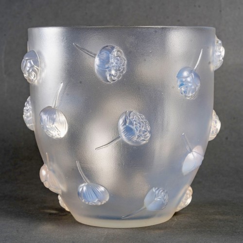 Art Déco - 1937 René Lalique - Vase Pivoines