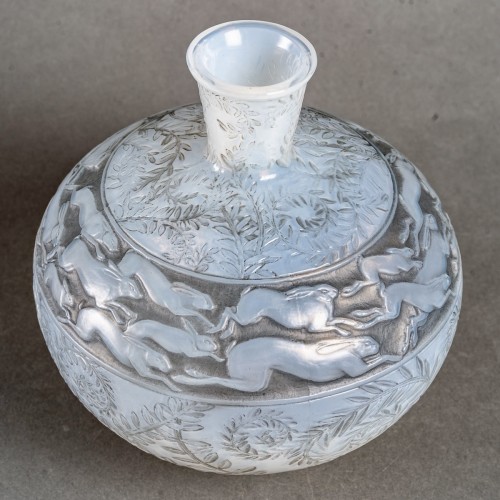 1923 René Lalique - Vase Lièvres - BG Arts