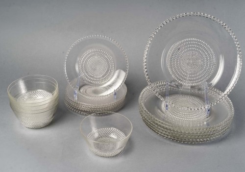 1930 René Lalique Tablewares Nippon &amp; Tokyo - Glass & Crystal Style Art Déco