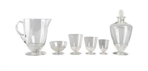 1930 René Lalique - Service de Verres Nippon de 50 Pièces