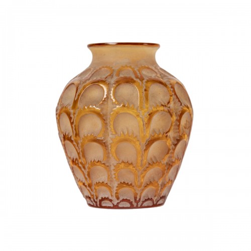 1931 René Lalique - Vase Laiterons Amber