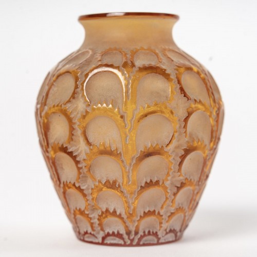 1931 René Lalique - Vase Laiterons Amber - 