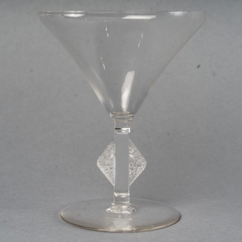1930 René Lalique - Set Of Tablewares Glasses Savegrne 34 Pces - Glass & Crystal Style Art Déco