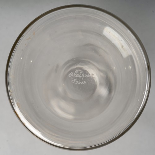 1930 René Lalique - Set Of Tablewares Glasses Savegrne 34 Pces - Art Déco