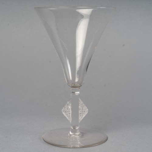 Antiquités - 1930 René Lalique - Set Of Tablewares Glasses Savegrne 34 Pces