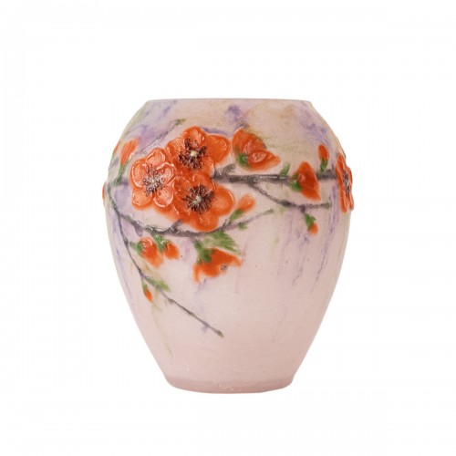 1920 Gabriel Argy Rousseau - Vase Fleurs de Pêchers Peach Blossom