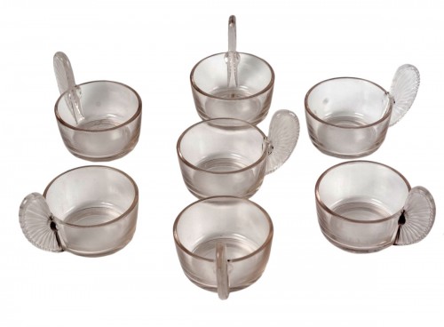 1928 René Lalique - Set Of 7 Eventail Cups