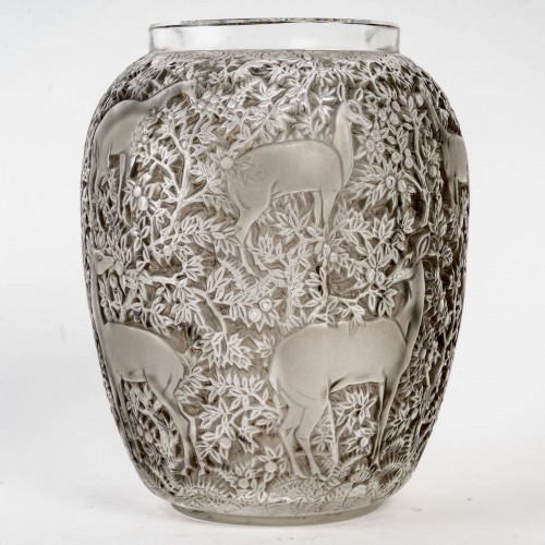 1931 René Lalique - Vase Biches - Verrerie, Cristallerie Style Art Déco