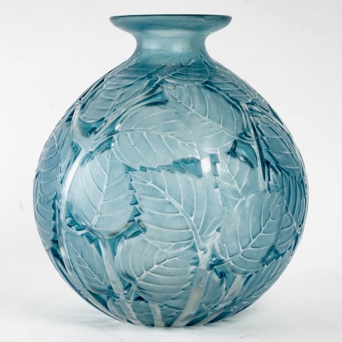 1929 René Lalique - Paire de vases Milan - Verrerie, Cristallerie Style Art Déco