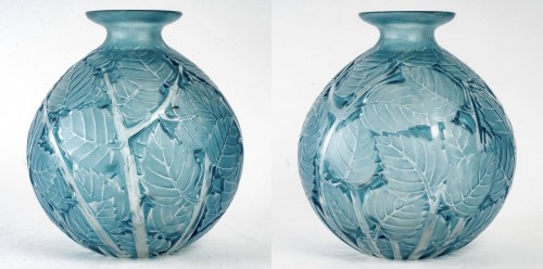 Art Déco - 1929 René Lalique - Pair Of Vases Milan