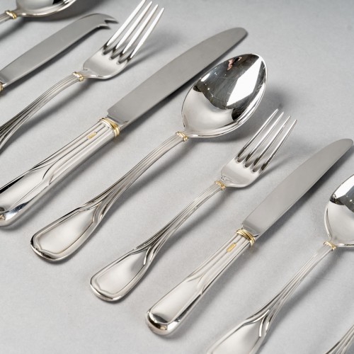 20th century - Cartier La Maison Du Prince - Cutlery Flatware Silver Plated 110 Pieces In 