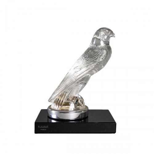 1925 René Lalique - Car Mascot Book End Faucon Falcon