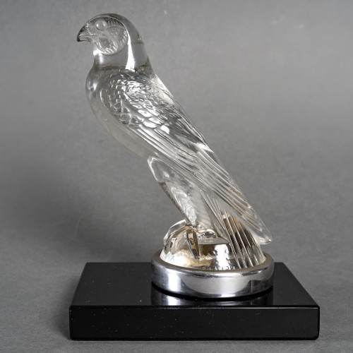 1925 René Lalique - Car Mascot Book End Faucon Falcon - Glass & Crystal Style Art Déco