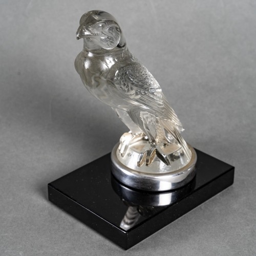 Glass & Crystal  - 1925 René Lalique - Car Mascot Book End Faucon Falcon