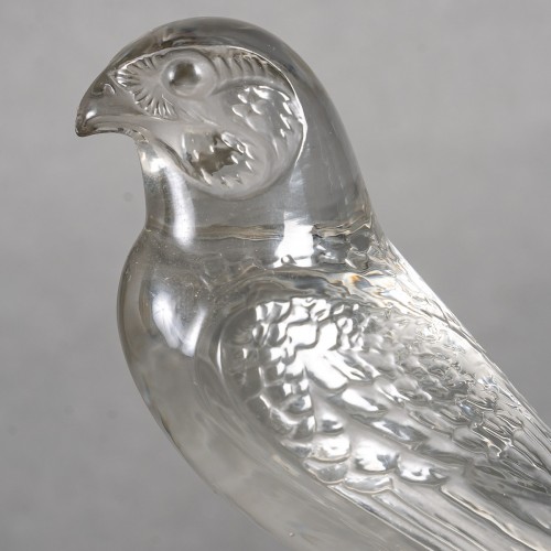 1925 René Lalique - Car Mascot Book End Faucon Falcon - 